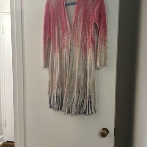 Nic + Zoe Pink Ombre Duster Cardigan